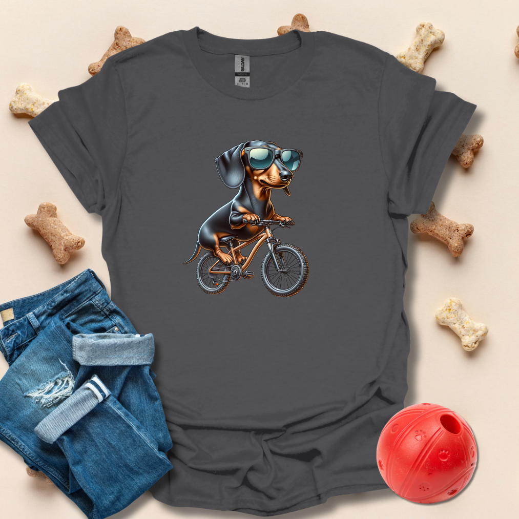 Dachshund Riding Mountain Bike T-Shirt