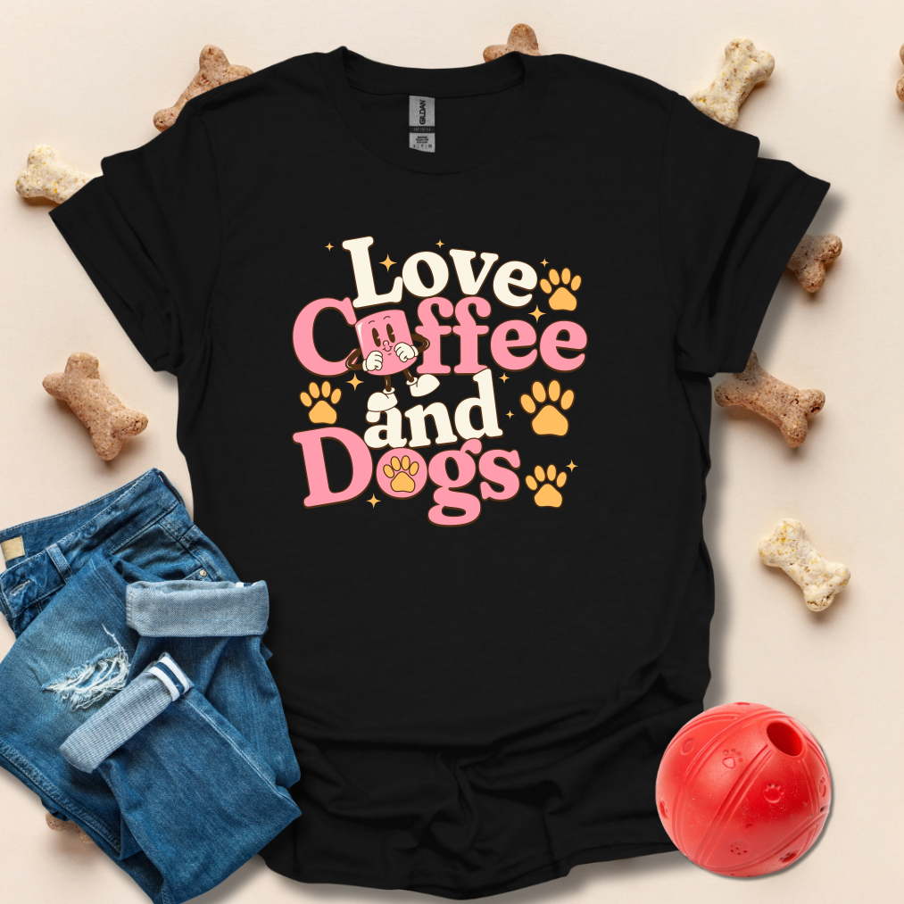 Love Coffee And Dogs T-Shirt