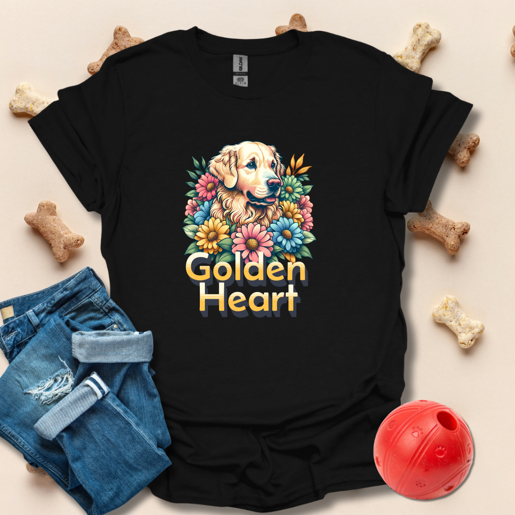 Golden Heart Golden Retriever T-Shirt