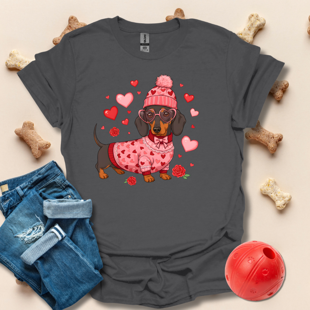 Dachshund Love Heart Dog T-Shirt
