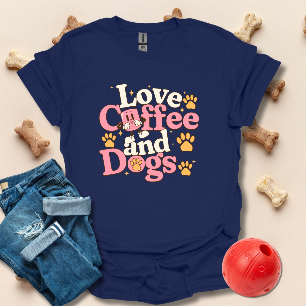 Love Coffee And Dogs T-Shirt