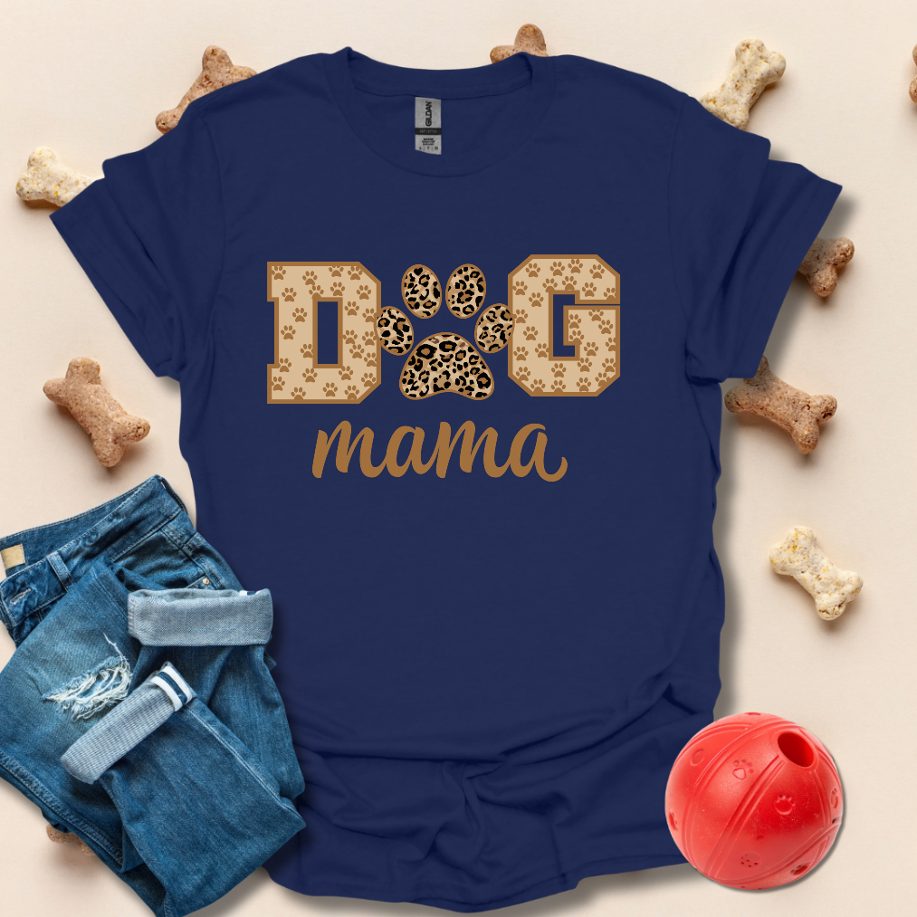 Dog Mama Leopard Print T-Shirt