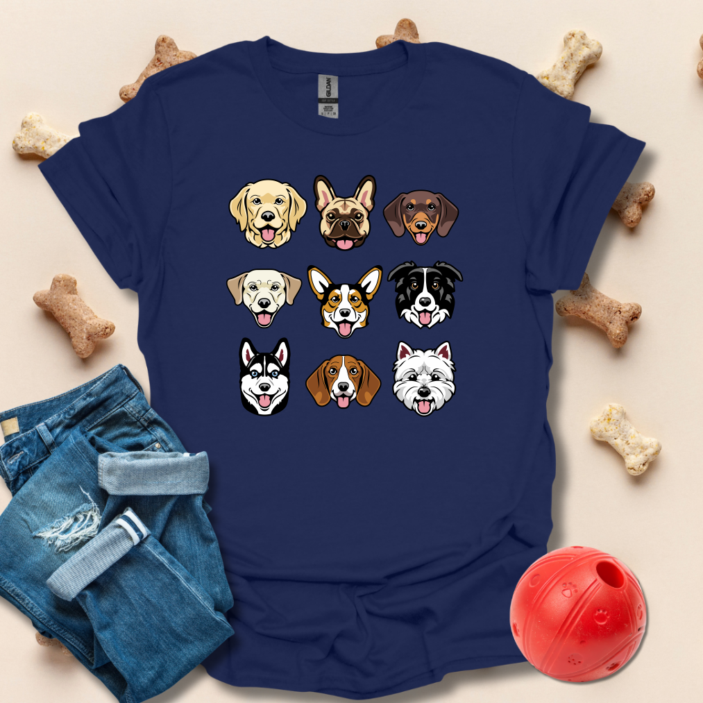Happy Dog Faces T-Shirt