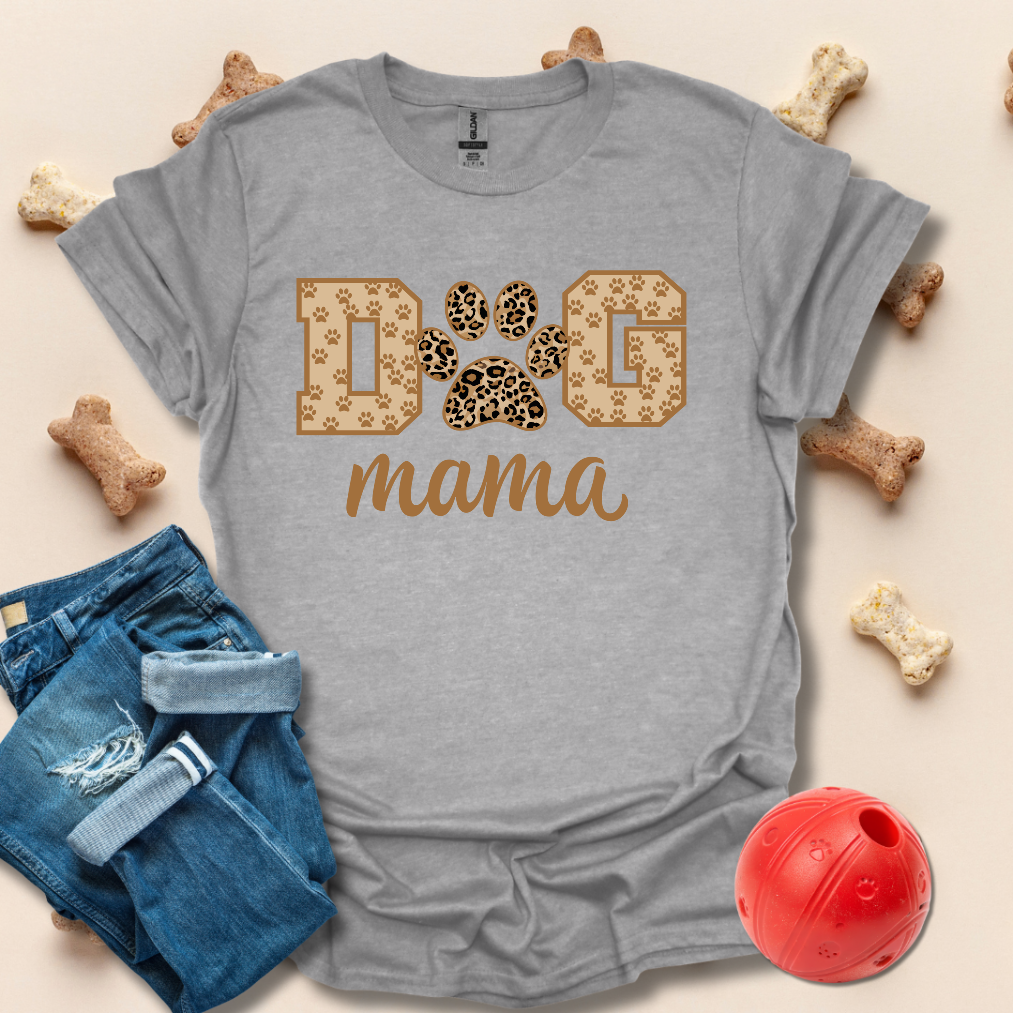 Dog Mama Leopard Print T-Shirt