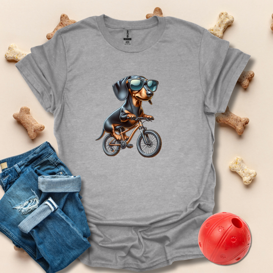 Dachshund Riding Mountain Bike T-Shirt