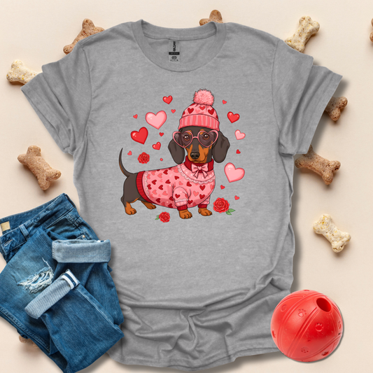 Dachshund Love Heart Dog T-Shirt