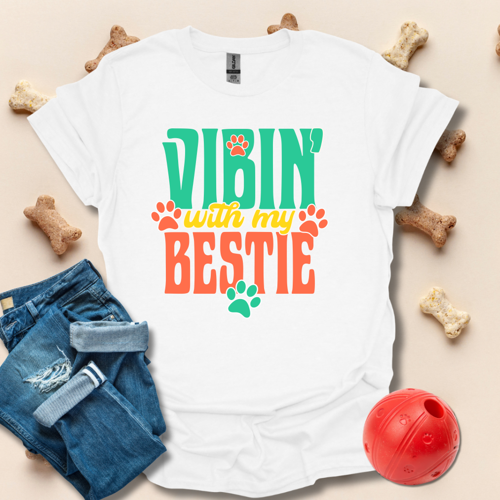 Vibin' With My Bestie Dog T-Shirt