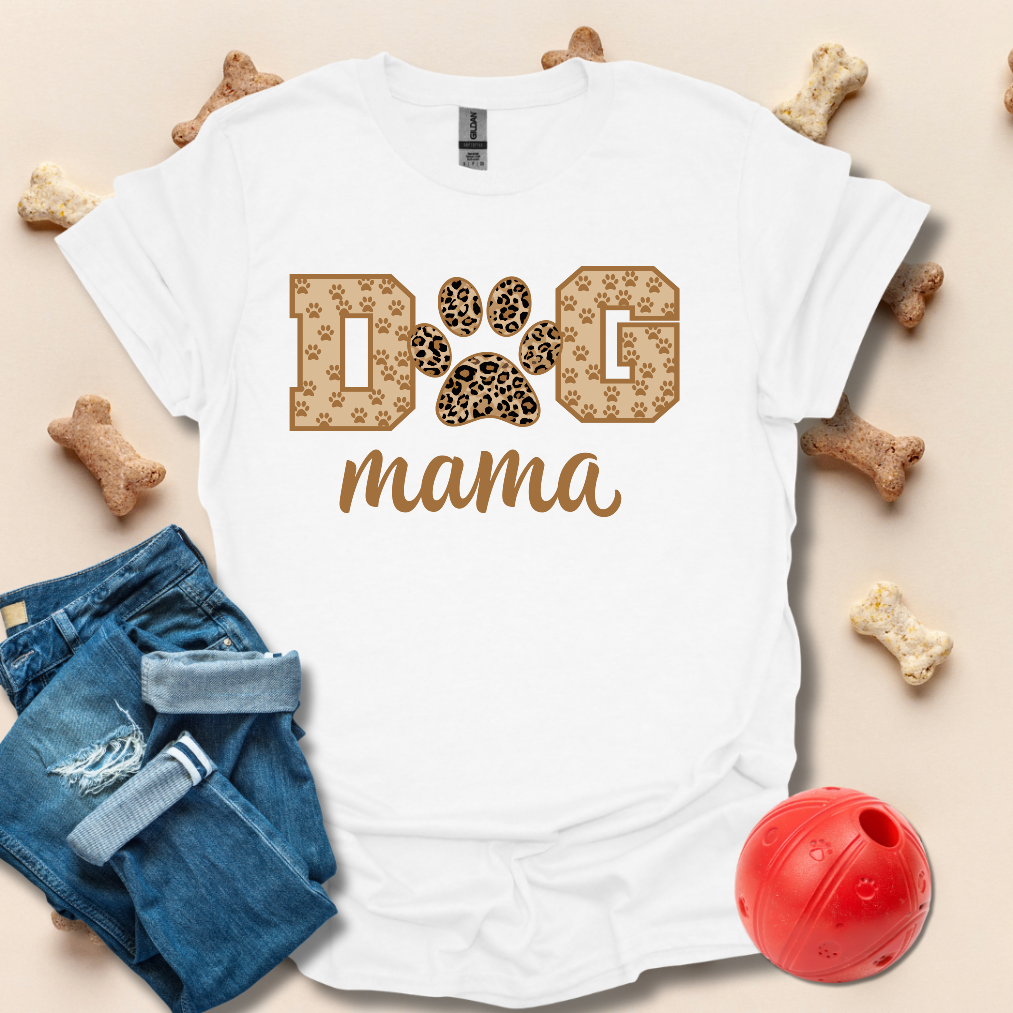 Dog Mama Leopard Print T-Shirt