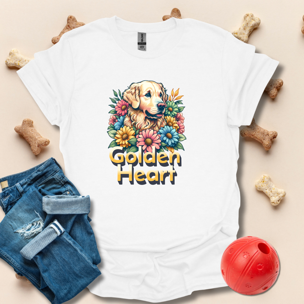 Golden Heart Golden Retriever T-Shirt