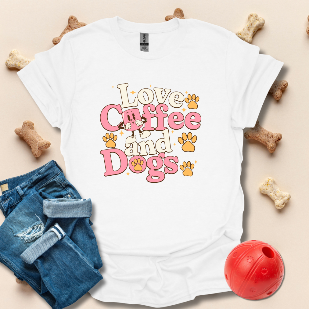 Love Coffee And Dogs T-Shirt